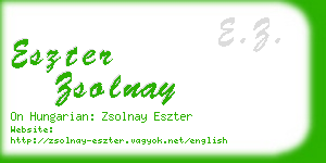 eszter zsolnay business card